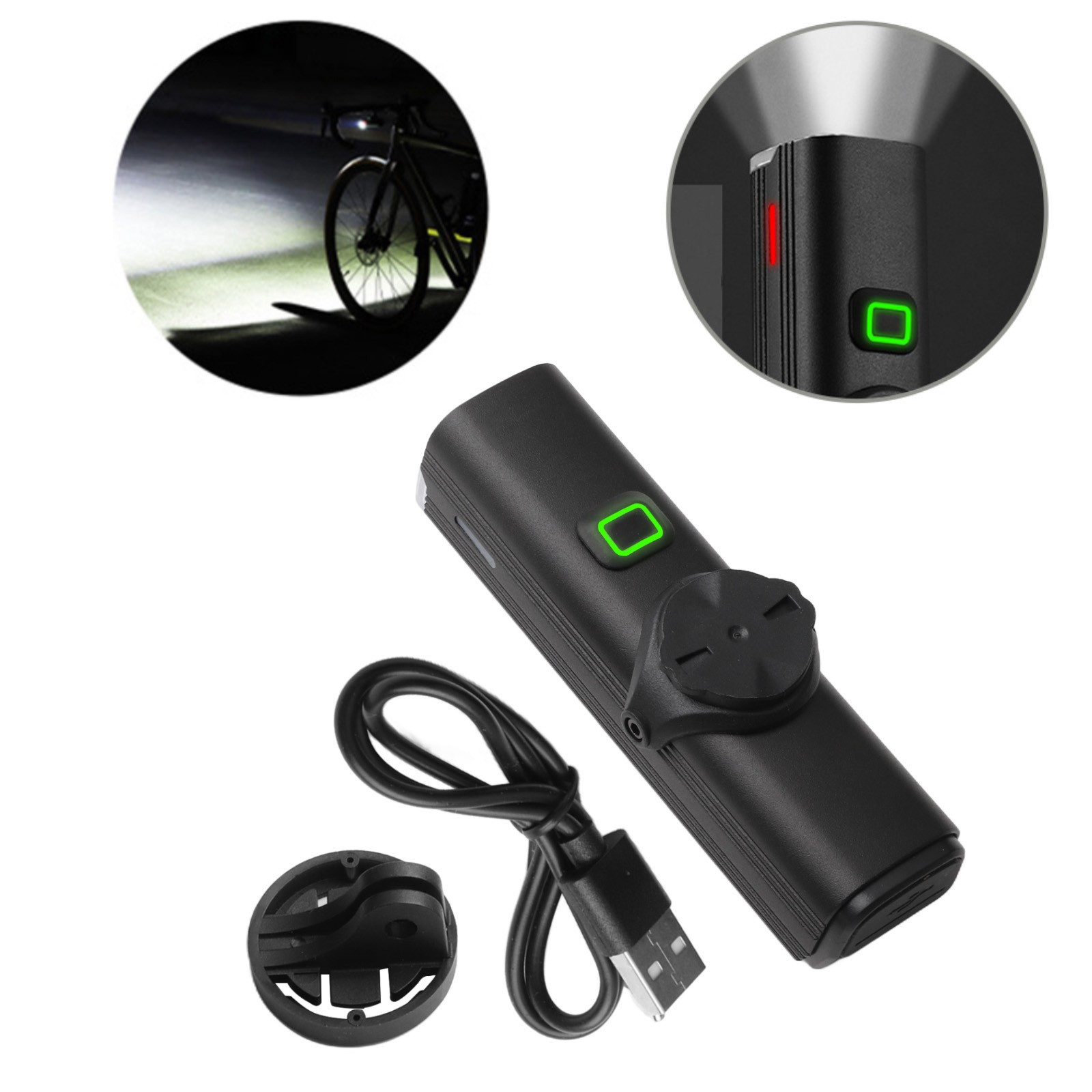 USB Rechargeable Bike Light Compatible With For Garmin Mount 1000 Lumens
