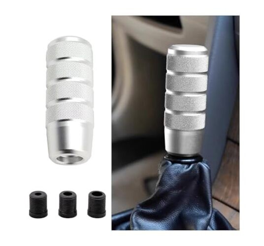Silver 95mm/3.74″ Aluminum Shifter Knob – Aluminum Gear Shift