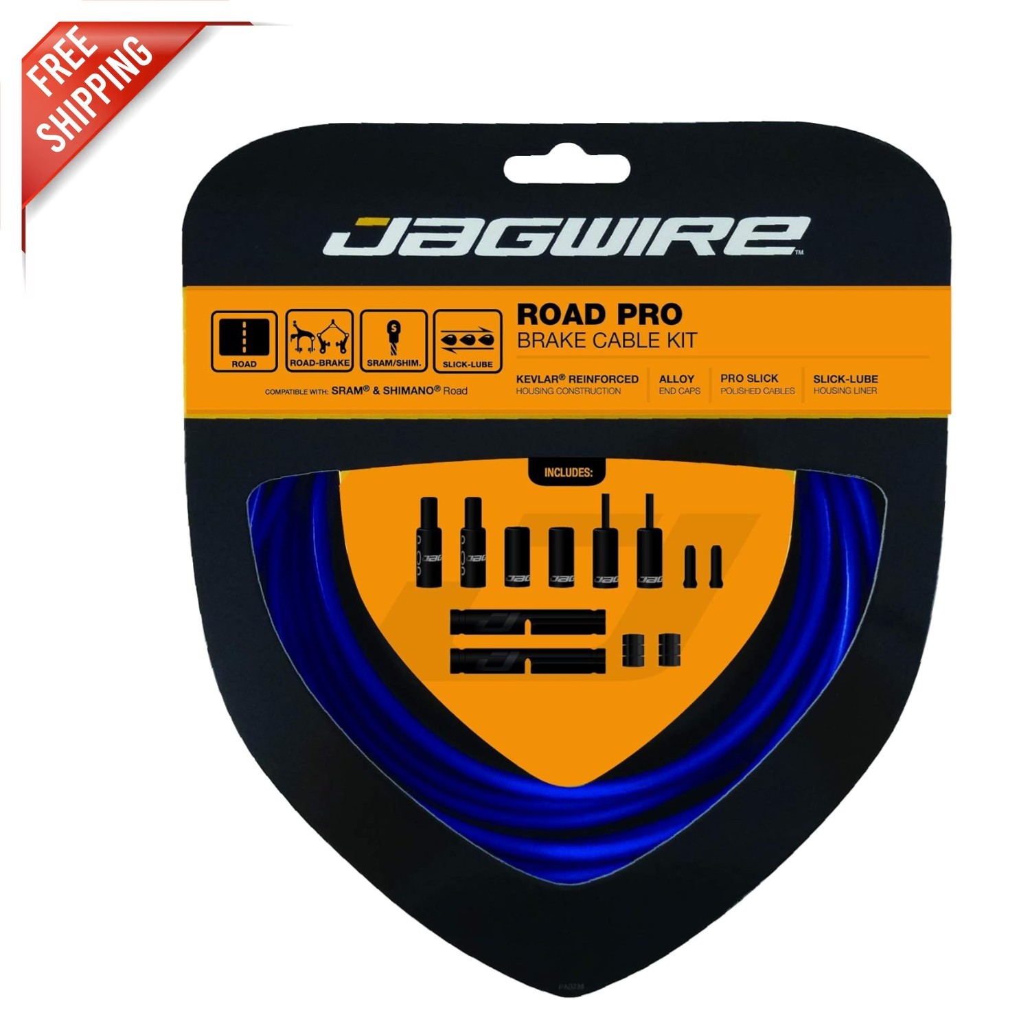 Kevlar Reinforced Road Brake Cable Set for SRAM/Shimano – 2800mm Rear Length