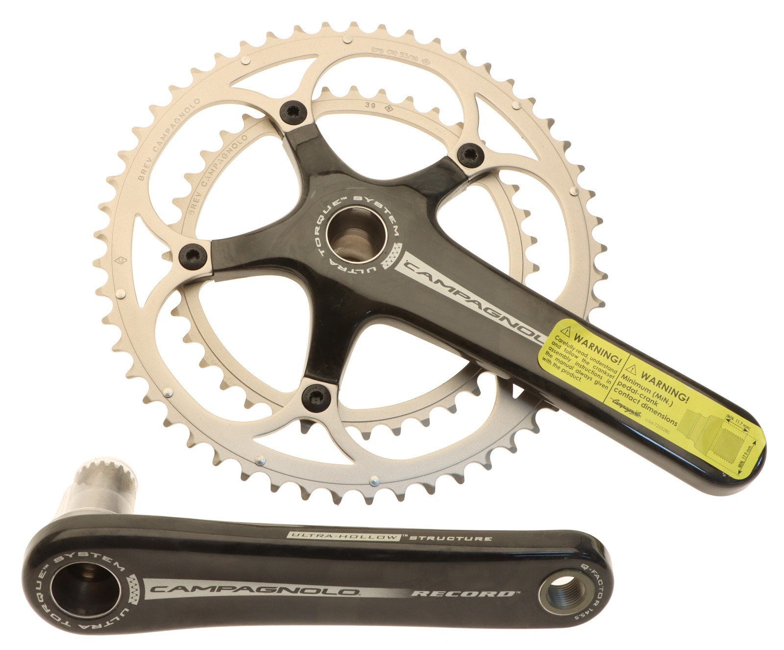 Campagnolo Record Carbon Crankset 53/39T 10 Speed 170mm 2007 NEW NOS