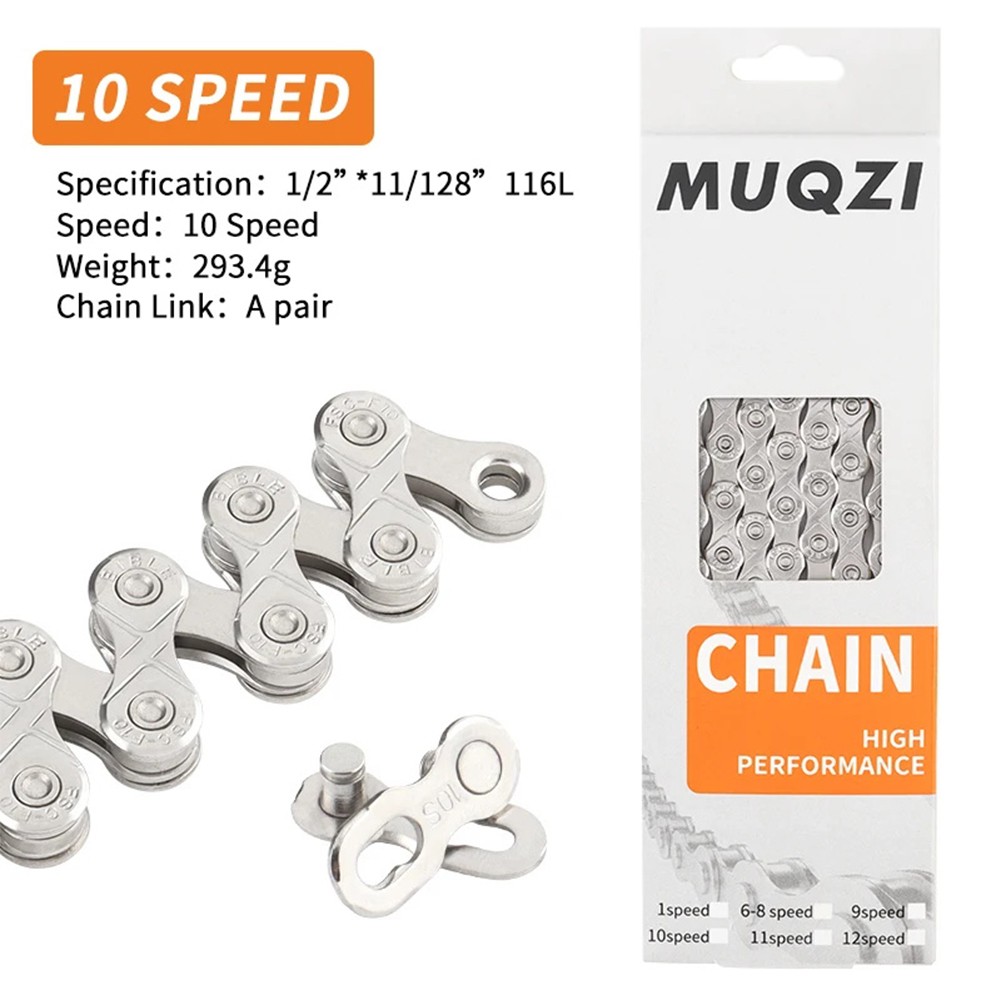 Mountain Road Bicycle Chain 6/7/8/9/10/11/12 Speed Silver Steel Shifter Chain