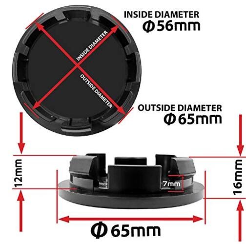 4 x 65mm Wheel Centre Alloy Hub Center Caps Compatible with VW 3B7 601 171 /