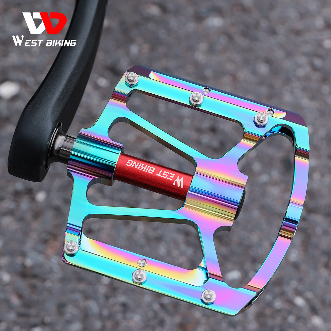 WEST BIKING 3 Sealed Bearing Bicycle Pedals Aluminum Bike Pedals 9/16 in a Pair