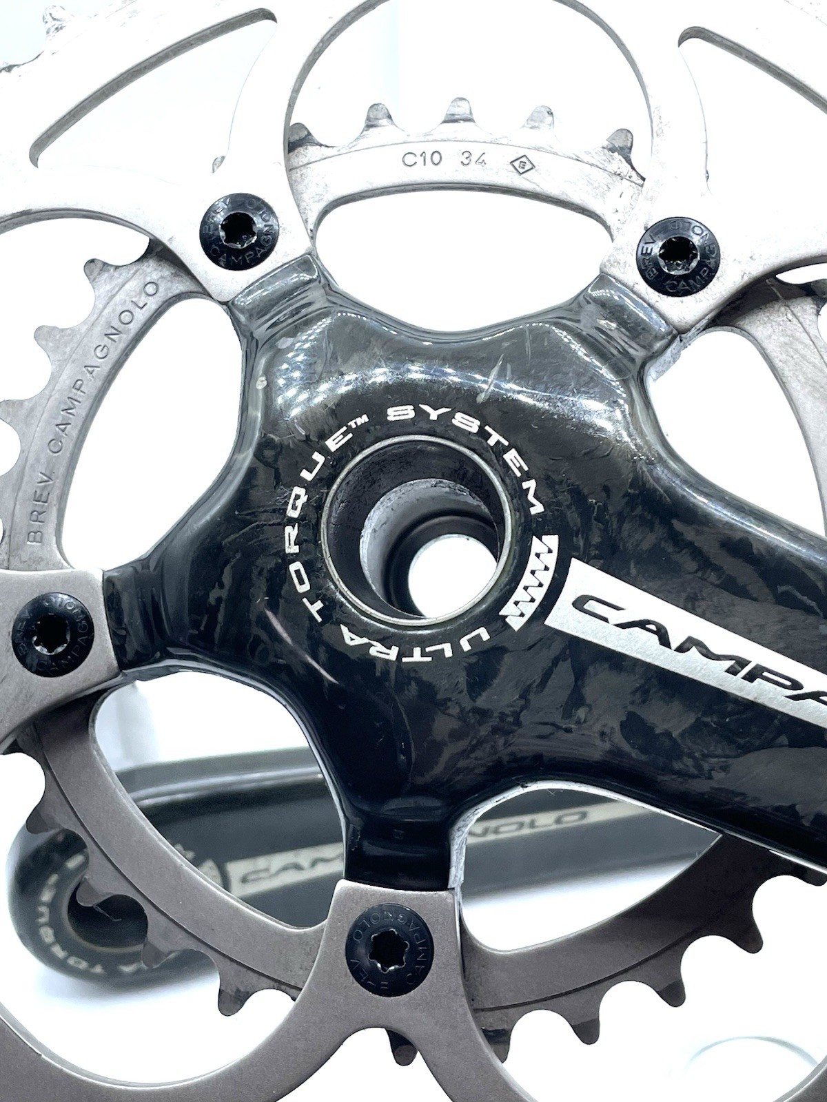 Campagnolo Record CT 172.5mm Crankset 2×10 Speed Carbon Fiber Ultra Torque 50/34