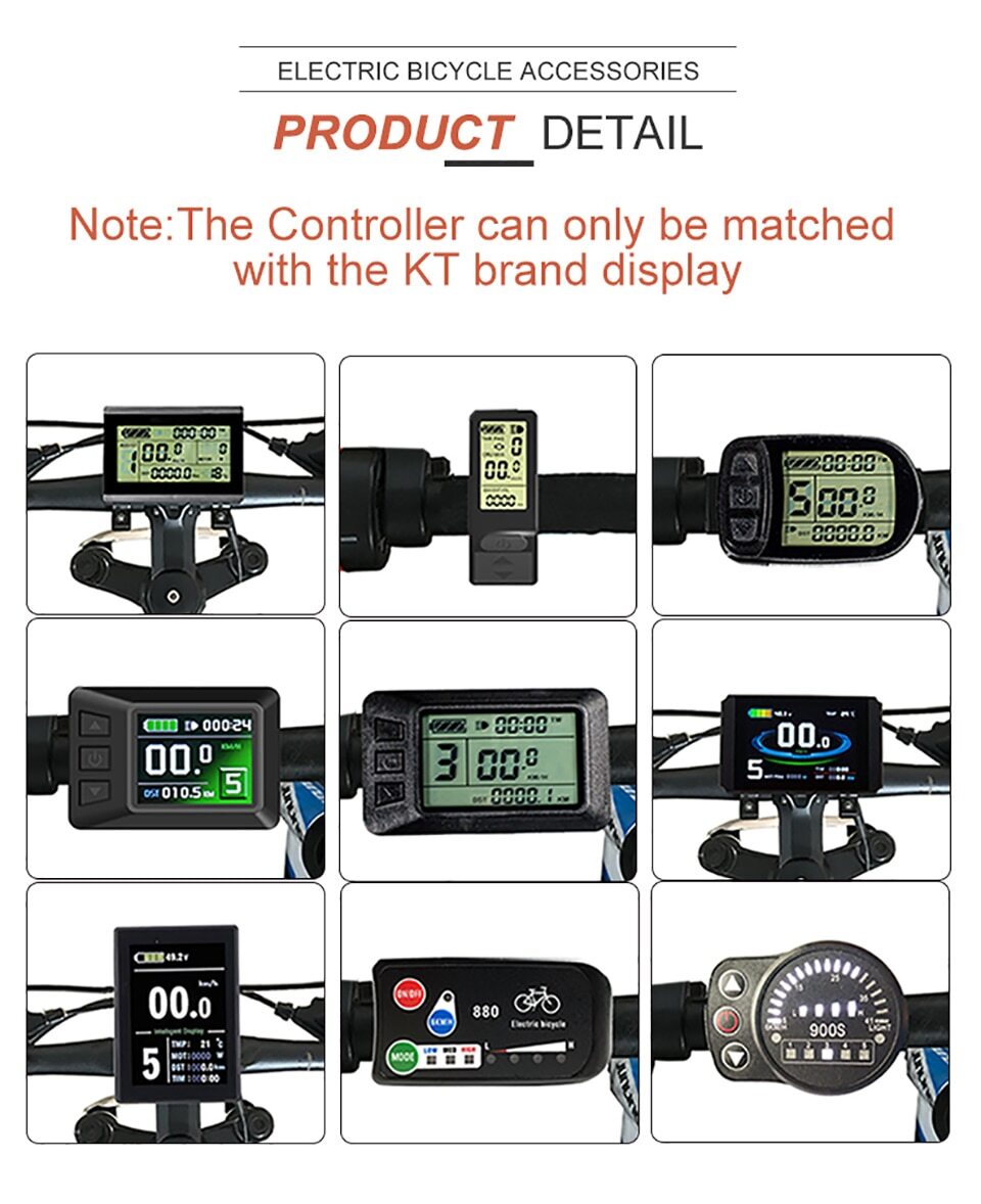 36V 48V 250W 350W Waterproof Plug 15A Electric Bicycle Brushless Controller
