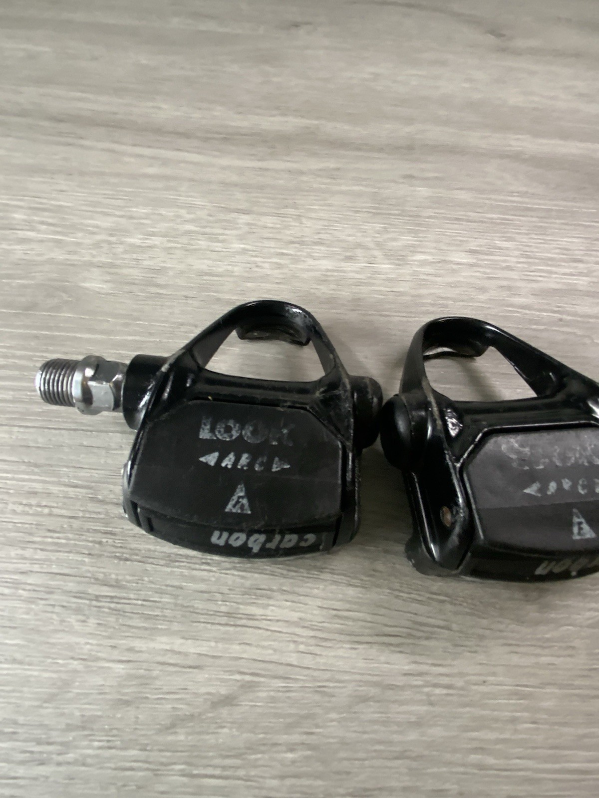 LOOK CARBON PRO CLIPLESS PEDALS NO CLEATS BLACK 432 GRAMS