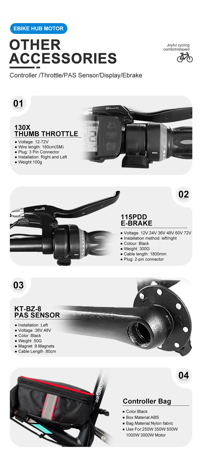E-bike Fat Tire 36V 48V 500W 1000W 1500W 3000W Brushless Rear Wheel Hub Motor