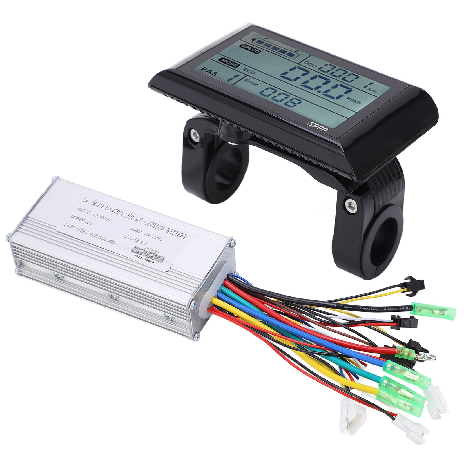 36V 48V 22A Brushless Motor Controller & LCD-S900 Display Kit For E-Bike