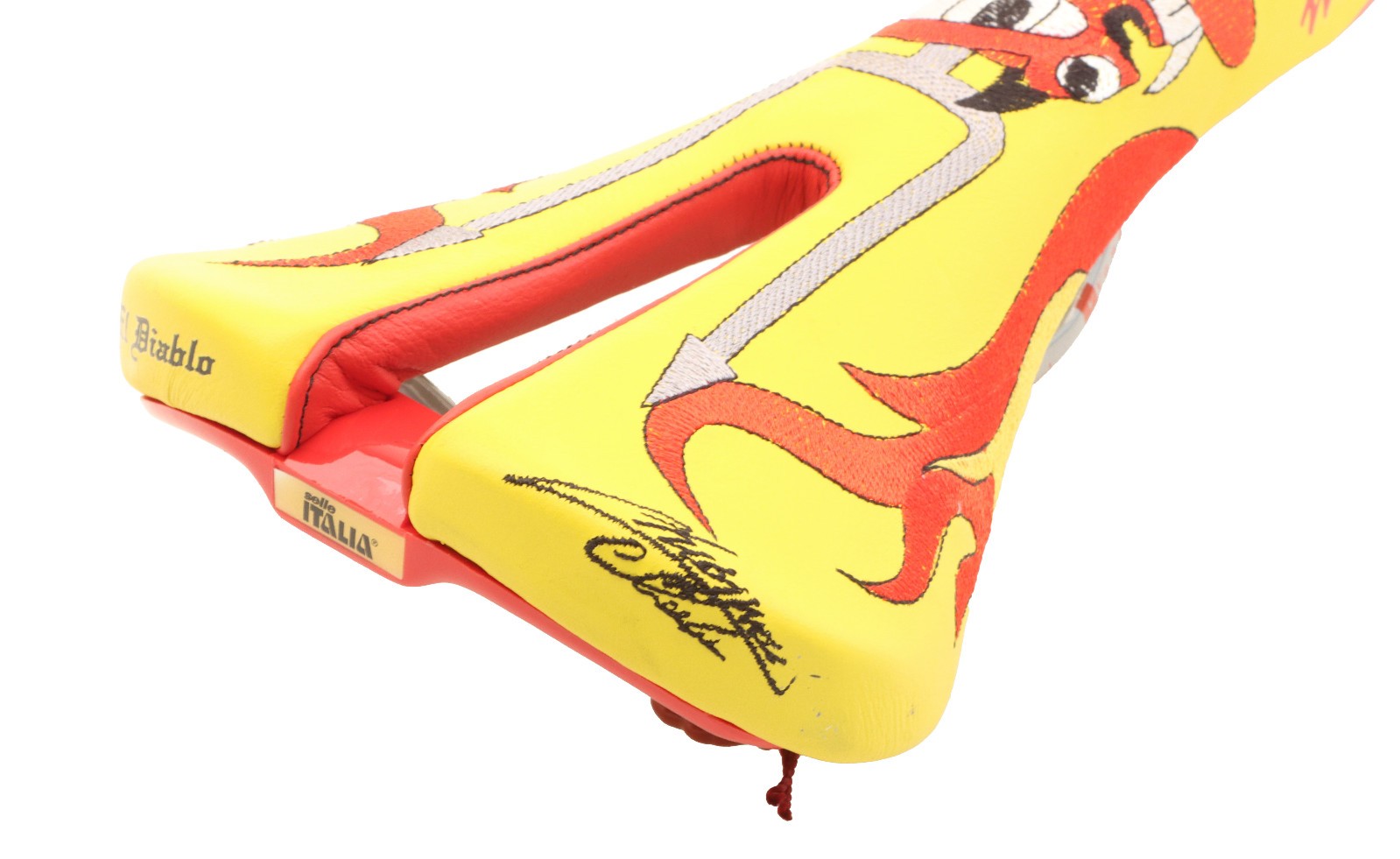 Selle Italia Mythos Saddle Claudio Chiappucci El Diablo Yellow/Red NIB NOS NEW
