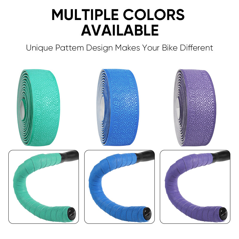 BUCKLOS Handlebar Tape PU+EVA MTB Road Bike Shock Absorption Anti-slip 1Pair US