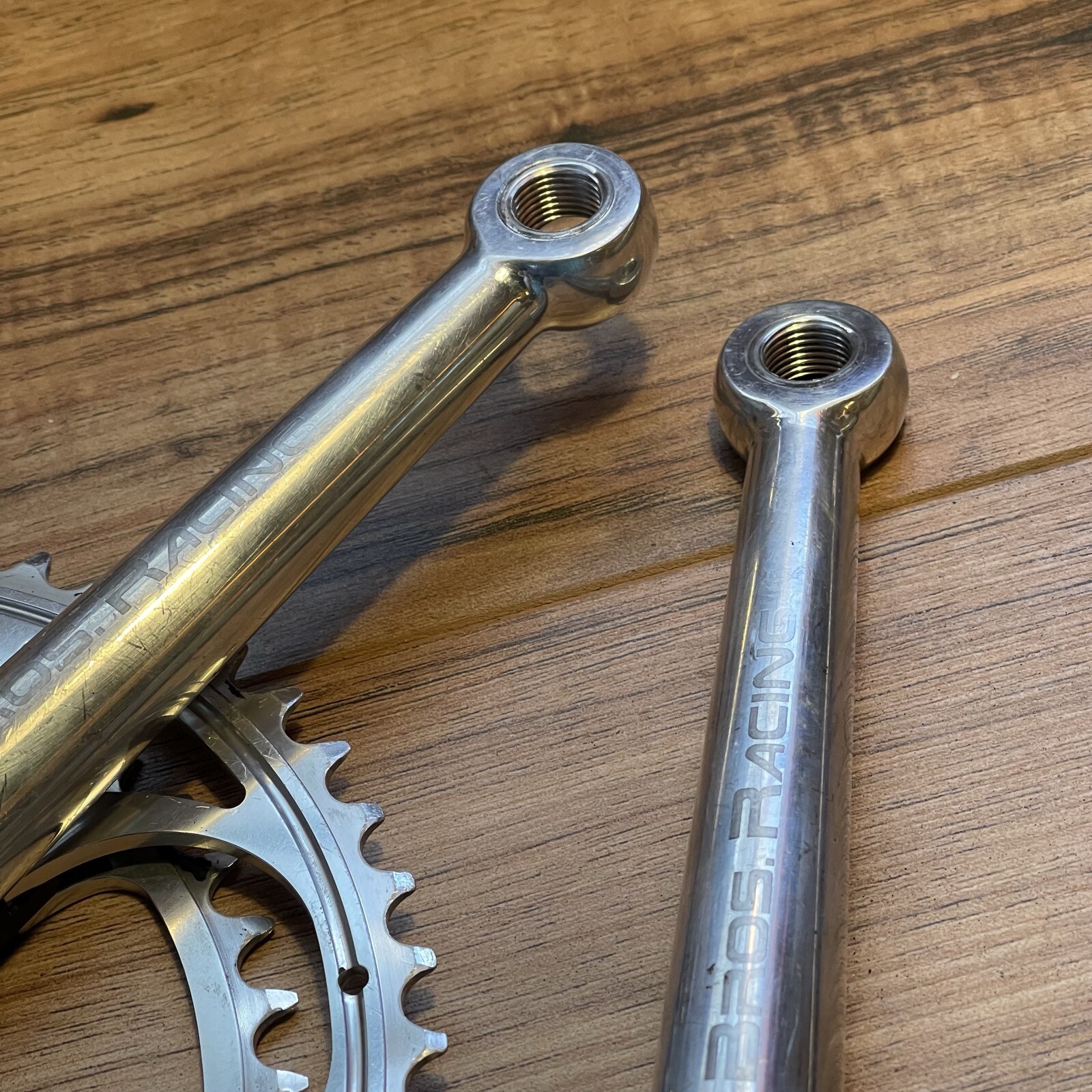 Vintage Cook Bros Racing PCH Road Crankset 181 52 42 Dogbone Square Taper 130BCD