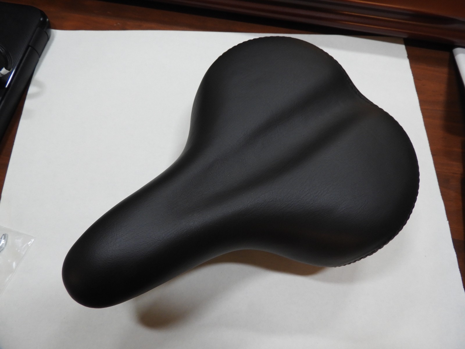 Comfort Padded Bicycle Saddle Seat with Springs, Black, 10 x 8 in