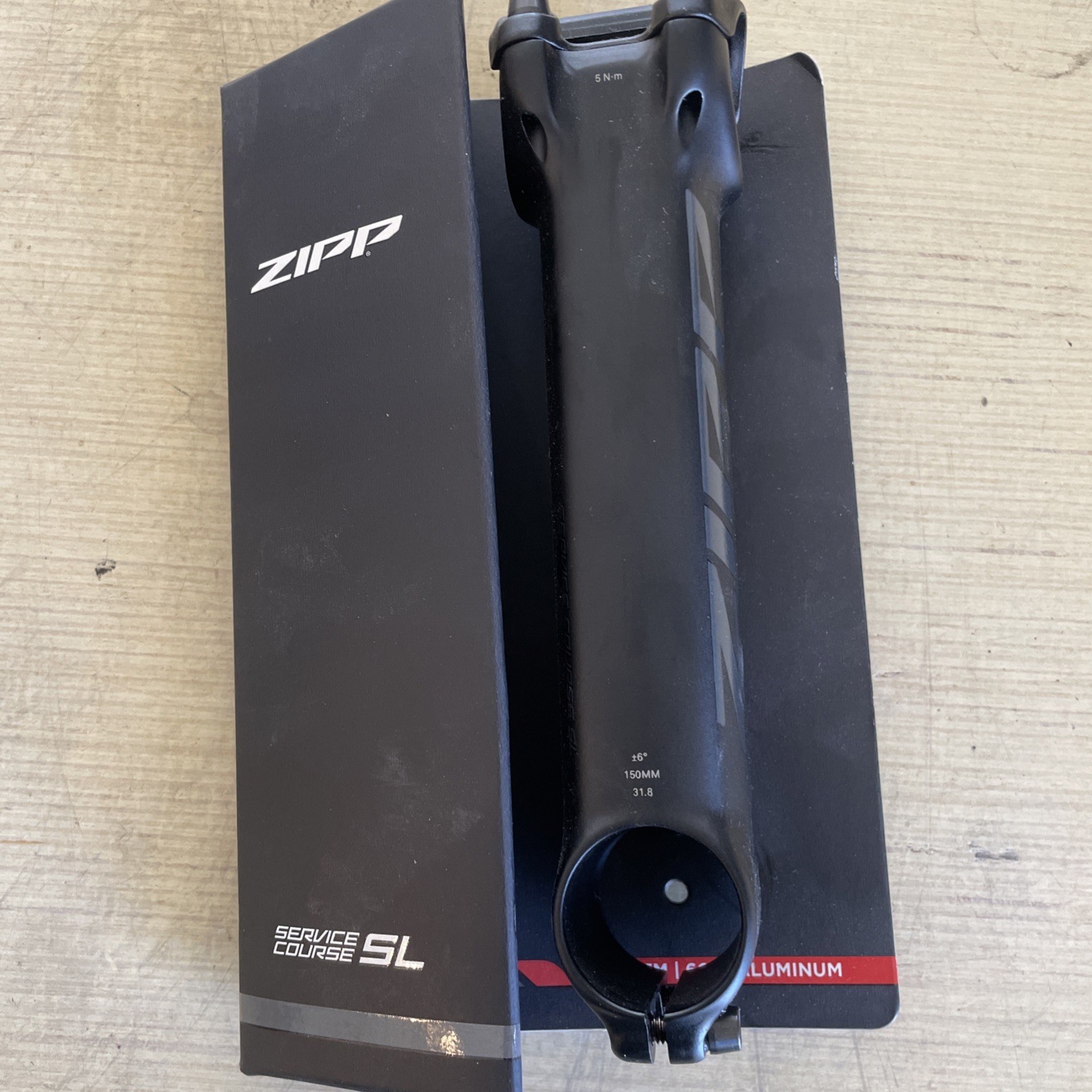 Zipp Service Course SL Stem 150mm 31.8 Clamp +/-6 1 1/8 in Matte Blk B2 Aluminum