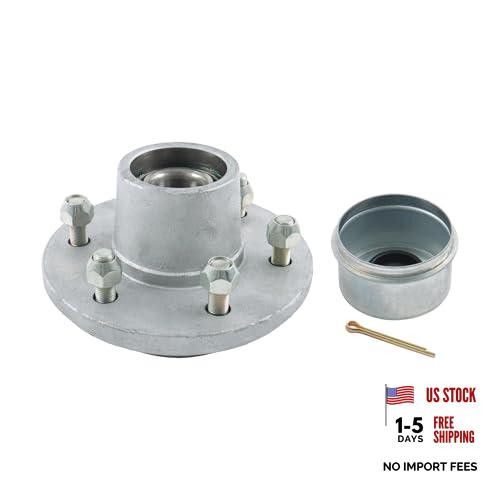 Pre-Assembled Galvanized 6-Lug 5.5 Inch Hub Kit for #42 Spindle 6000Lb Axle