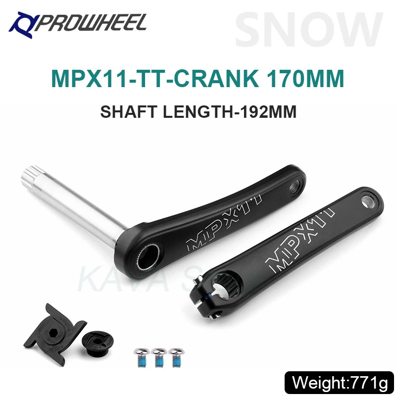 Snow Bike Crankset 170mm Fat Tire Bicycle Crank Arm with Bottom Bracket Parts