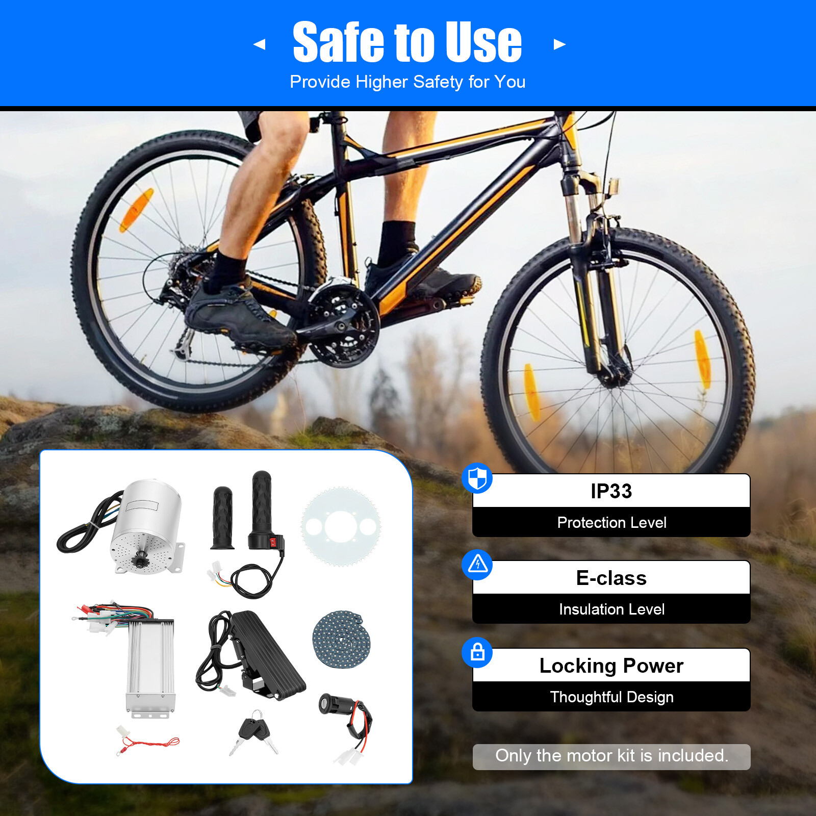 MX650 Brushless Motor Kit For Electric Bicycle E Bike Dirt Bike Razor 72V 3000W