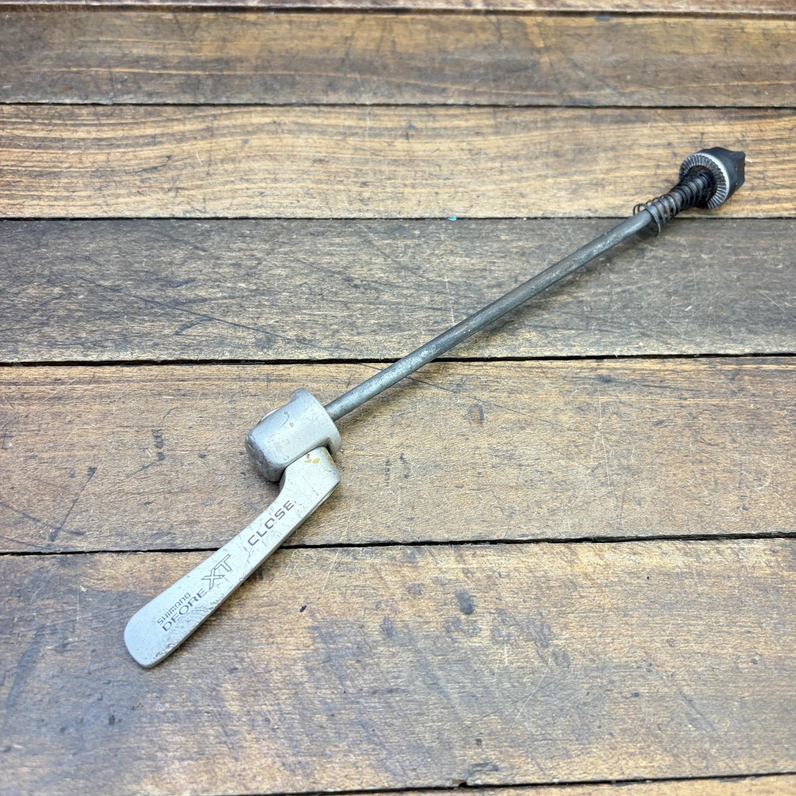 Vintage Shimano Deore XT Rear Wheel Quick Release Skewer 135 Mm Silver MTB