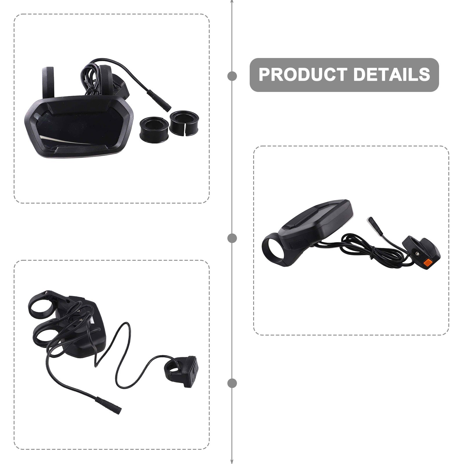 For bafang Motor Color Display with IPX5 Waterproof and Removable Bracket