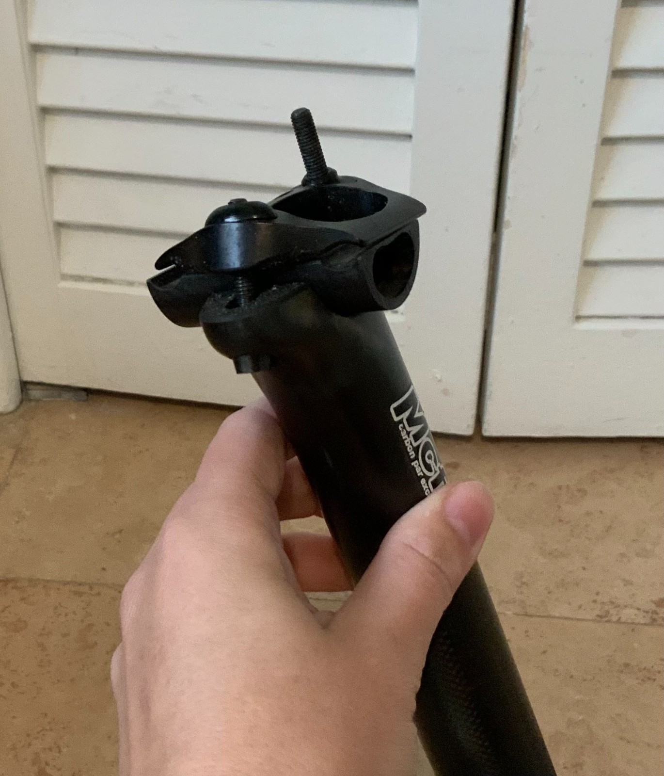 MCFK Carbon Seatpost 31.6mm Ultralight 144g w/ Clamp Black Germany