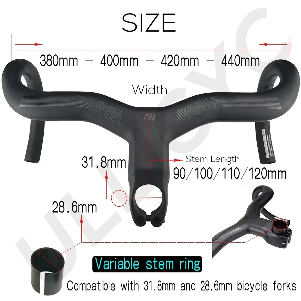Road Bike Carbon Integration Handlebar Internal Wiring 31.8mm Bike Accessories
