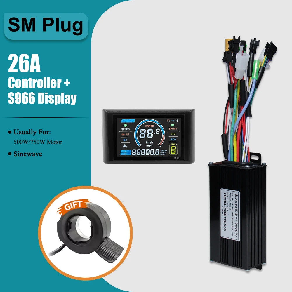 E-bike Three-Mode Sine Wave 36V 48V 17A 26A 30A 40A Controller with LCD Display