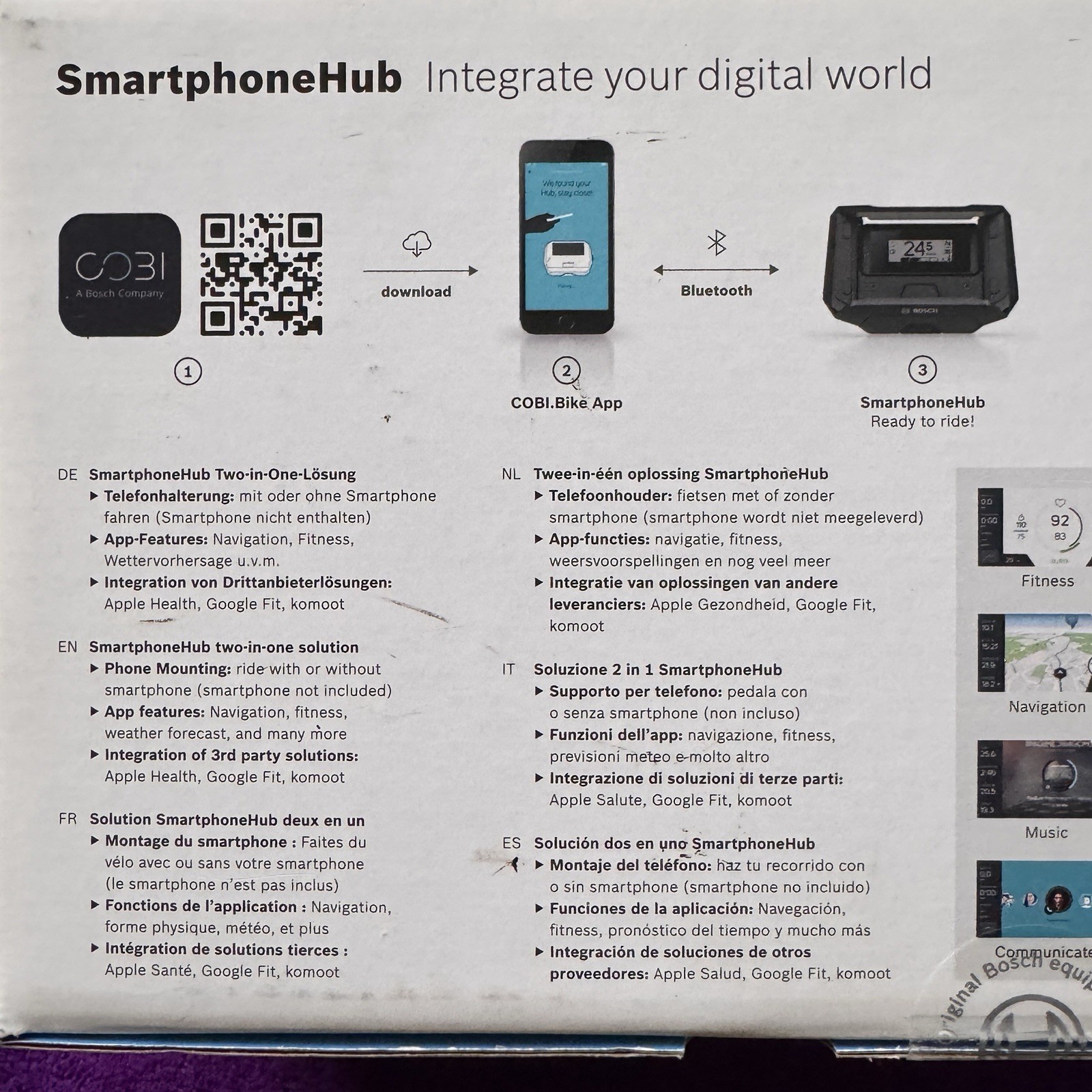 Bosch Smartphone Hub eBike 1500mm Cord Aftermarket Kit
