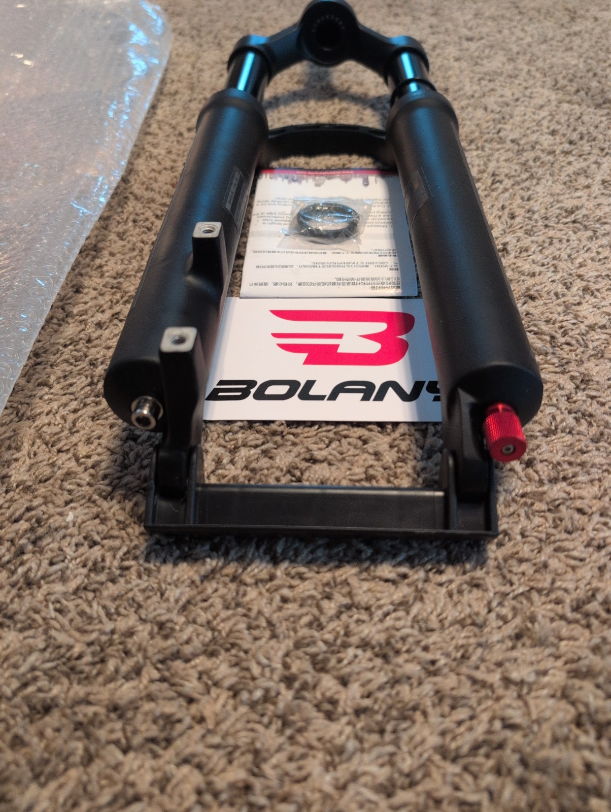 BOLANY Air Suspension Fork 26 27.5 29 MTB QR Disc Rebound 220mm Steerer