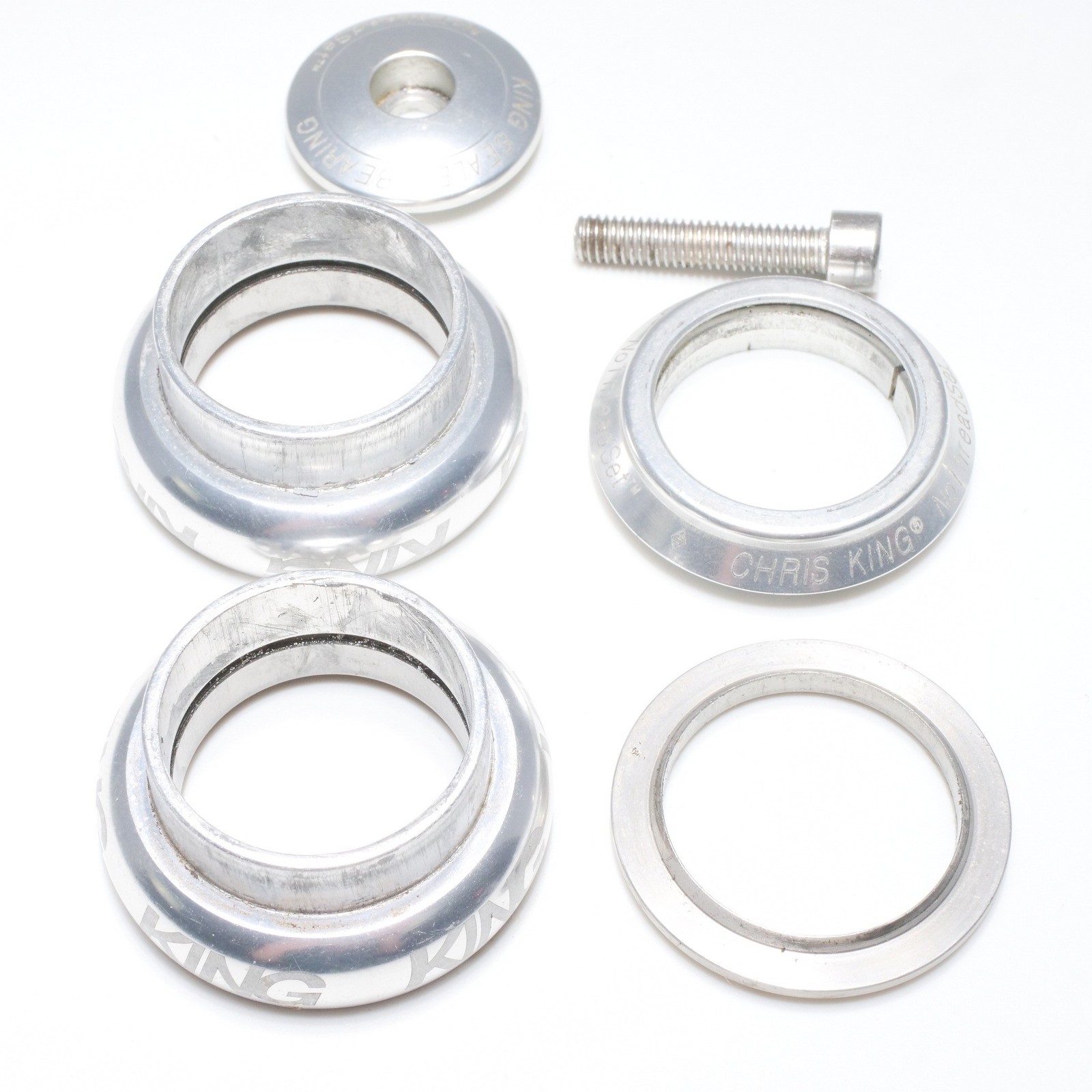 Chris King Headset 1-1/8″ No Threadset External Cup Silver Threadless Low Hours