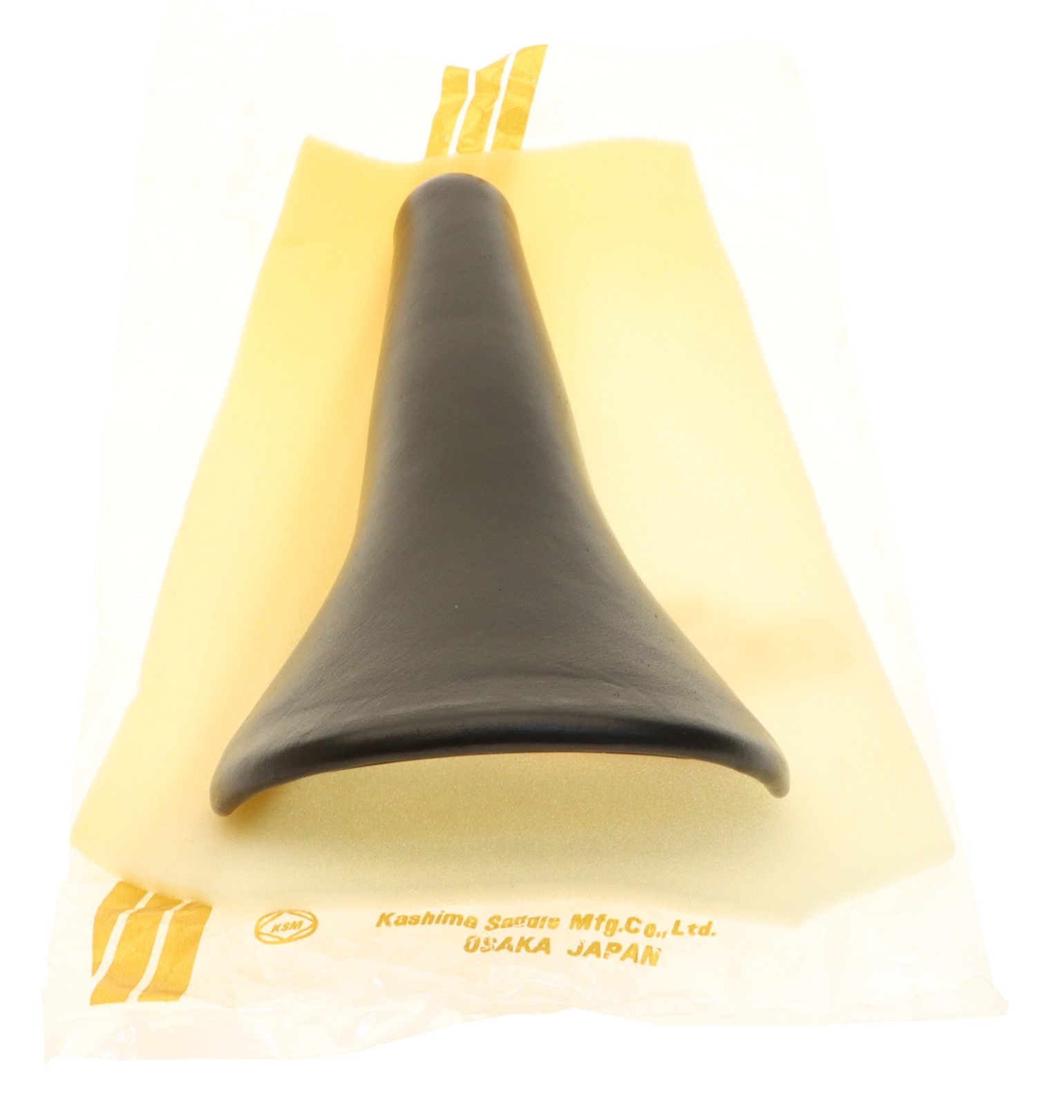 Kashimax Five Gold 8P Saddle NJS 30mm Rails Black Smooth Leather NEW NOS