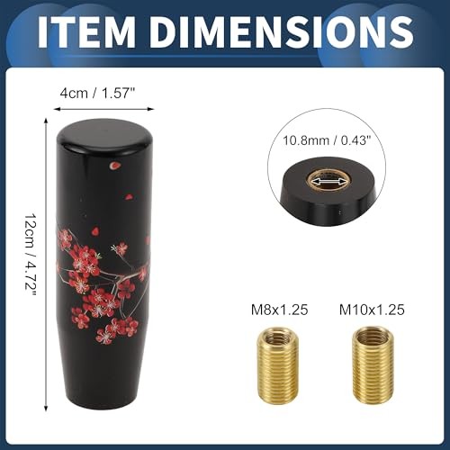 Car Shift Knob, 12cm Universal for Automatic and Manual Vehicle Flower Gear