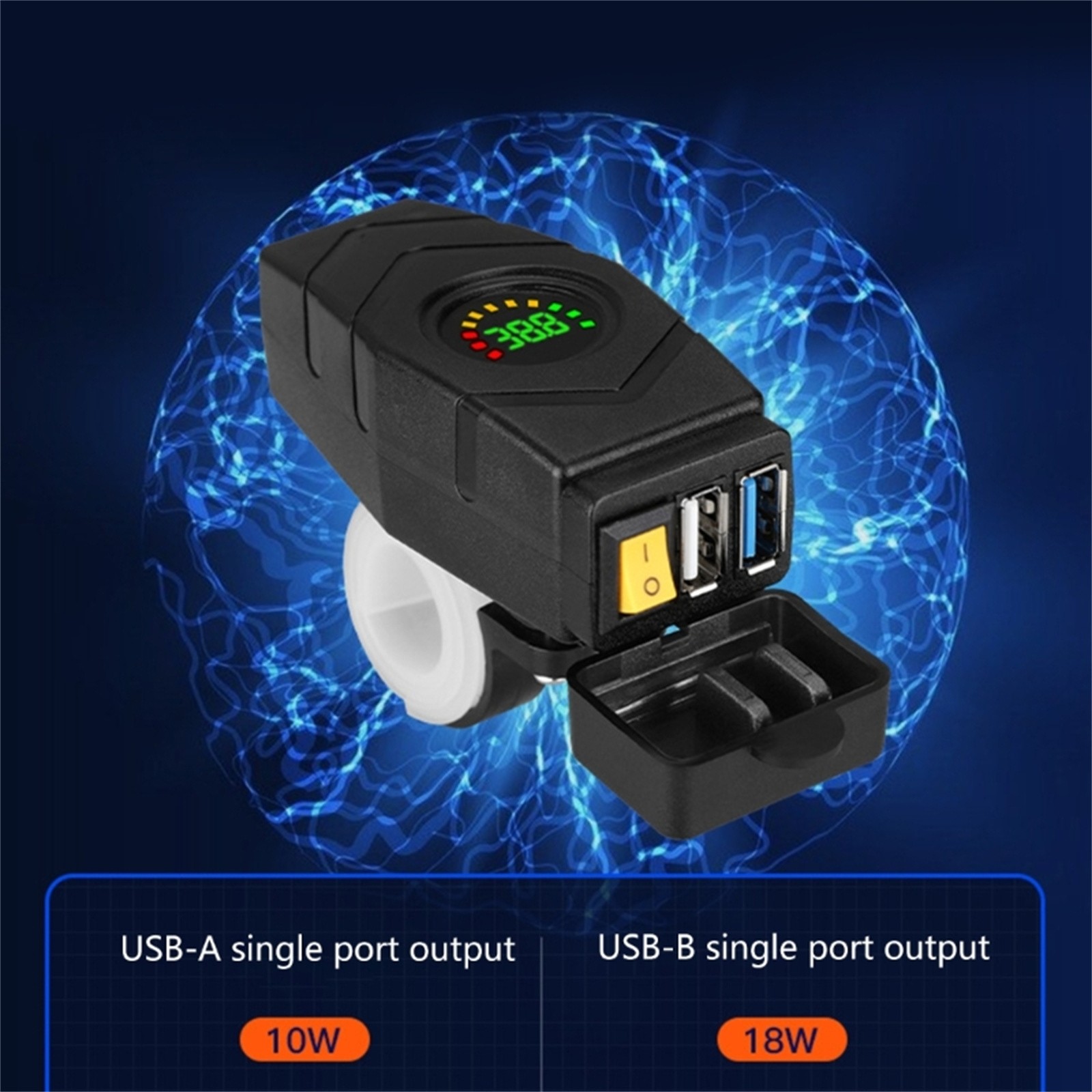 Handlebar USB Charger 24V 36V 48V 60V QC3.0 Fast Charging Adapter Phone y
