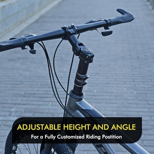 Adjustable Bike Stem Riser, Bike Handlebar Extender Set 31.8Mm 60° for Mountain