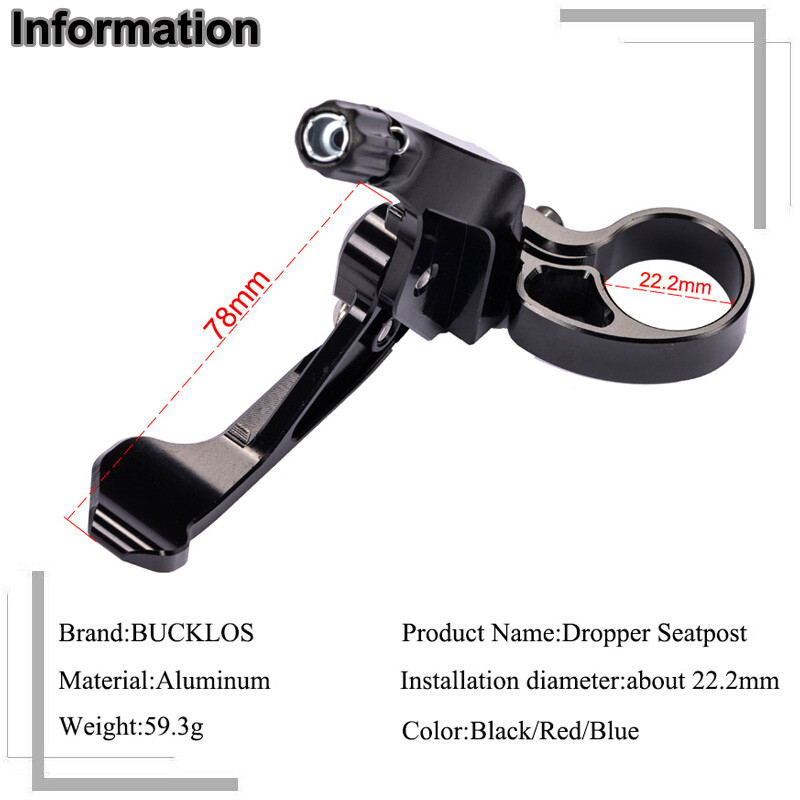 MTB Bike Dropper Seatpost Aluminum BMX Remote Adjustable Seat Post Control Lever