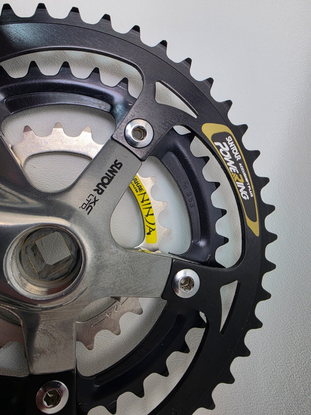 Suntour XC LTD Square Taper Mountain Bike Crankset 175 46/36/24T Cranks CLEAN!