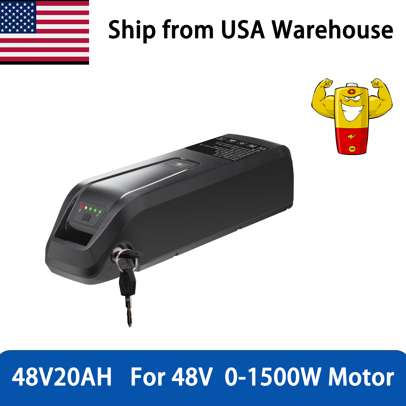 Hailong 48V 20Ah Battery for 200W-1500W Motor BMS 48V Ebike Lithium Battery