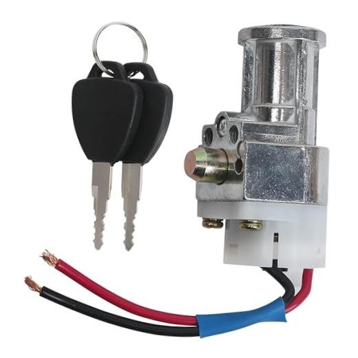 E-Bike Battery Lock Replacement Part with 2 keys, Charger Ignition On/Off
