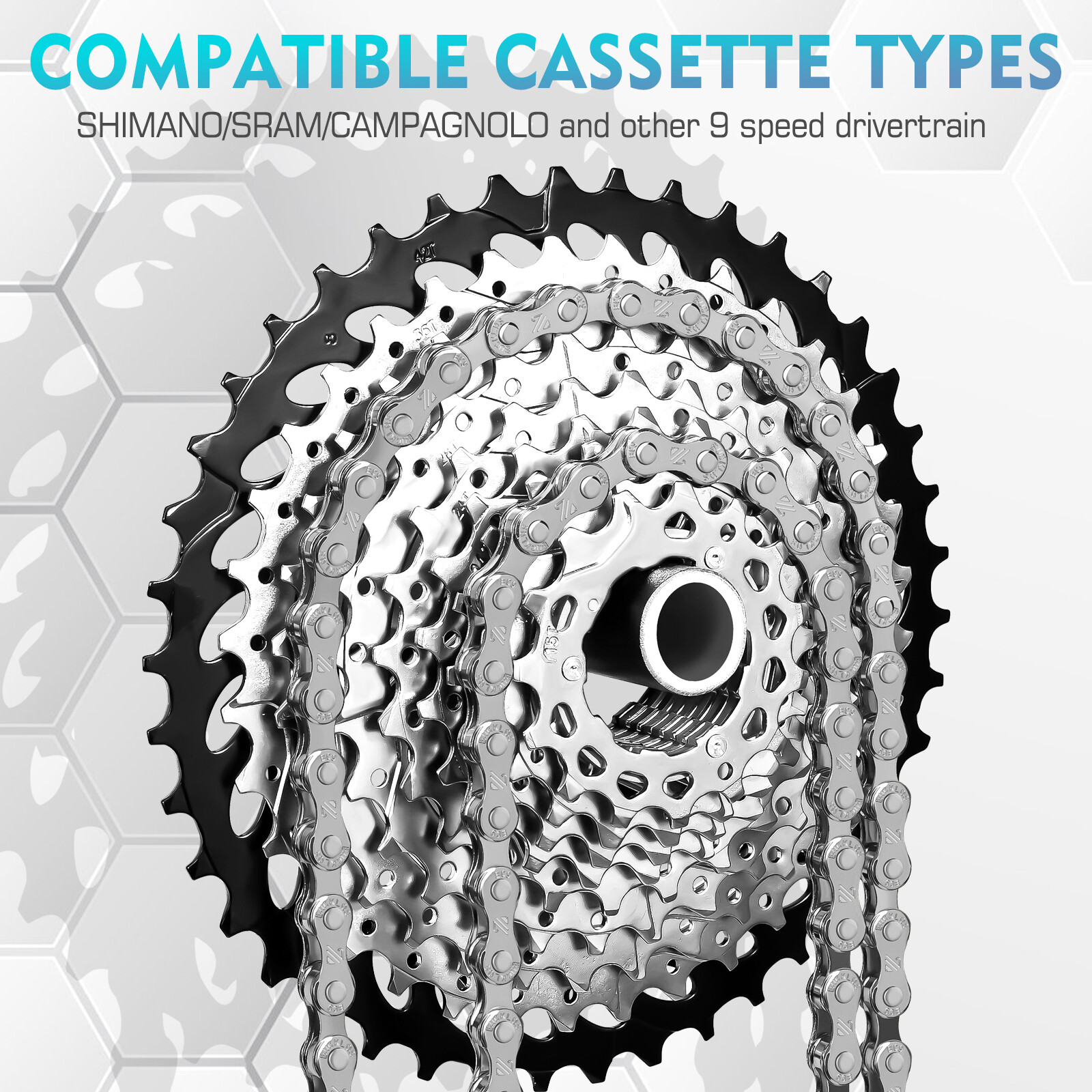 BIcycle Chain 6/7/8/9/10/11/12 Speed L/EL/SL for SRAM/Shimano/Campy 116/126 Link