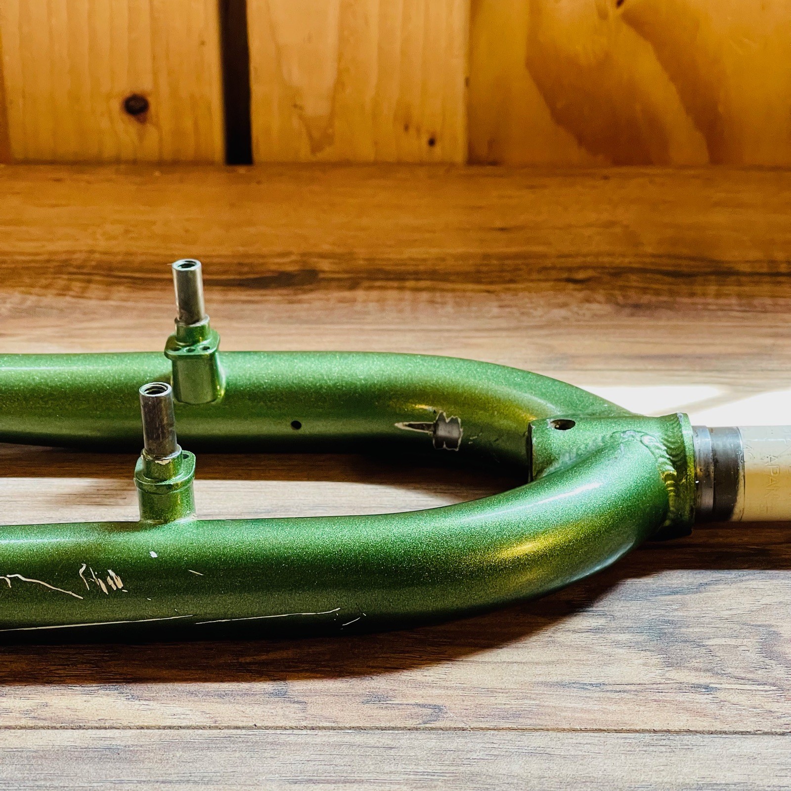 Vintage Tange MTB Fork 1-Inch Threaded 26 Canti Rim Brake 144mm Green 768g