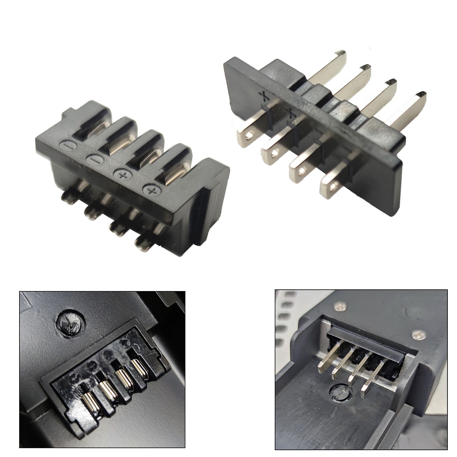 Hailong Power Discharge Connector Plug 4pins Male & Female Ebike Battery ACUS