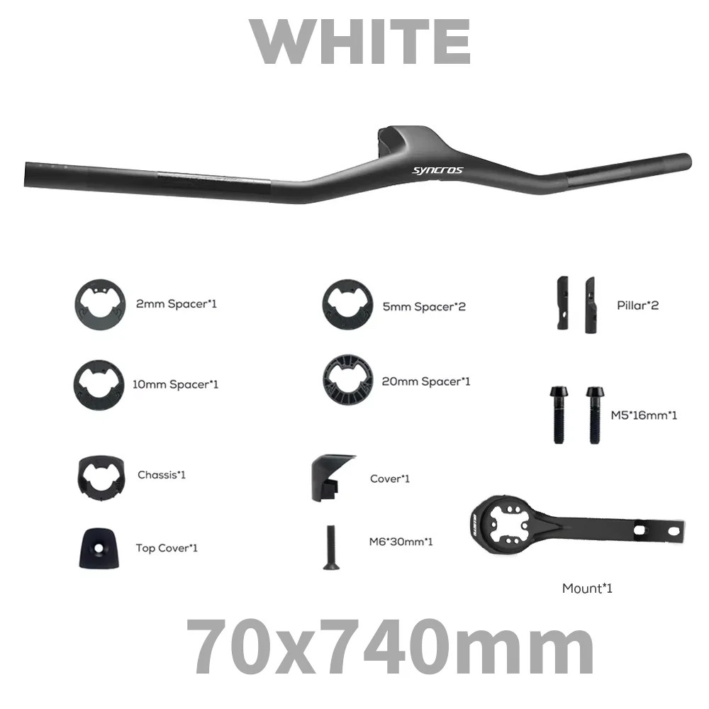 -40 Degree Full Carbon Fibre Integrated Mountain Bike Handlebar 60-100mm Stem