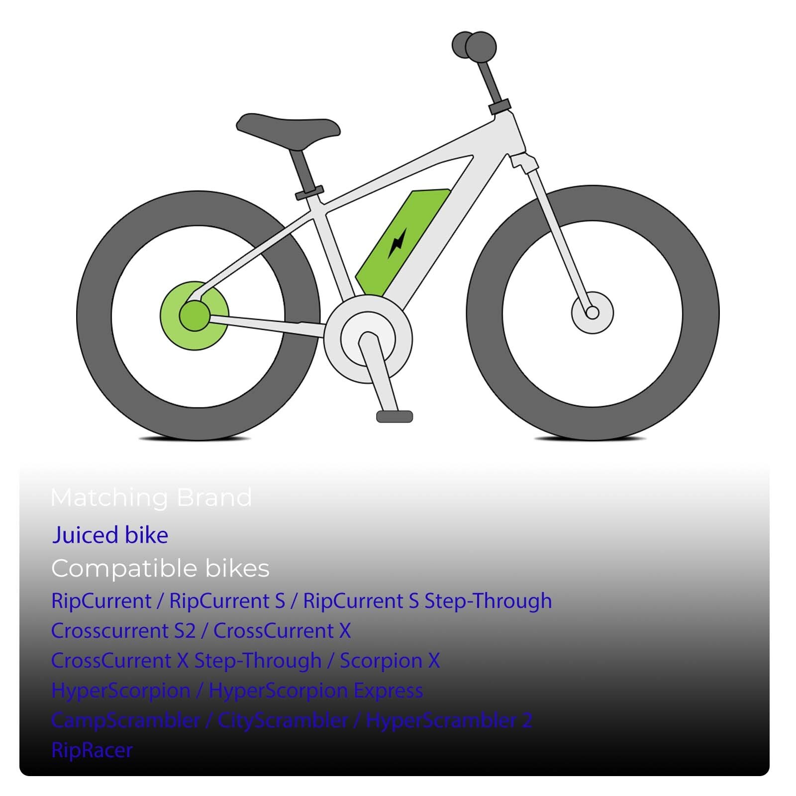 Juiced Electric Bike Battery 52V19.2Ah Powerful Ebike Battery replacement