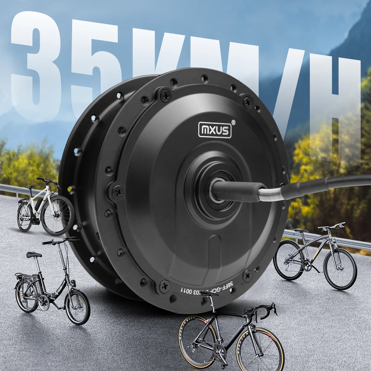 Ebike Front Hub Motor 250W 350W 500W Rear Freewheel/Cassette Brushless Hub Motor