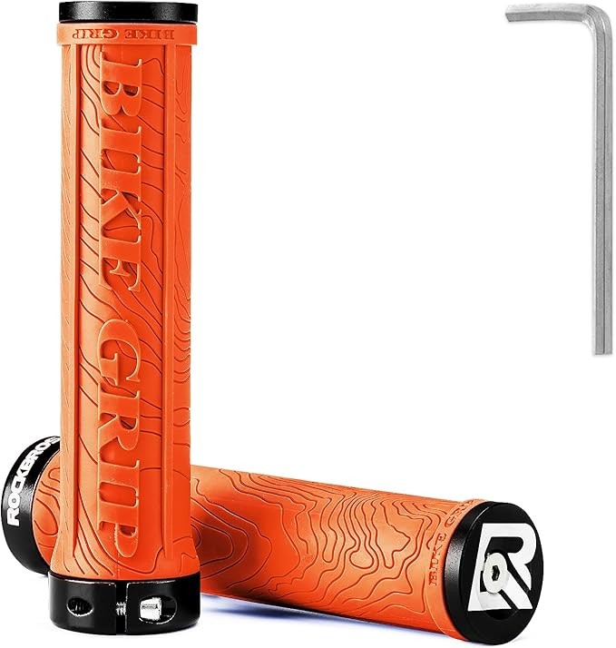 ROCKBROS Bike Handlebar Grips Double Lock-on Ergonomic Non-Slip Rubber Hand Grip