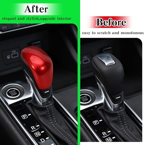 Car Gear Shift Knob Cover Compatible with Nissan Sentra Altima 2020 2021 Red