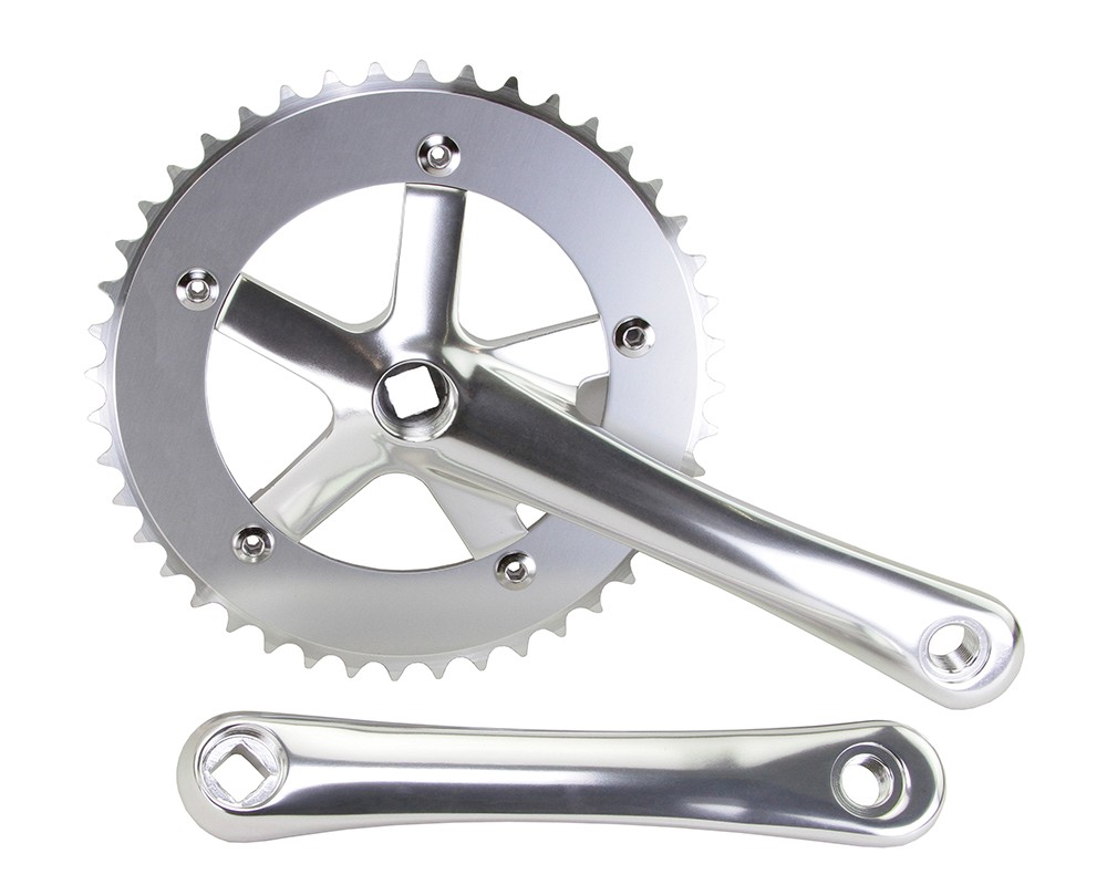 Bike Alloy 8106 Track Crankset 44T x 170mm Silver.