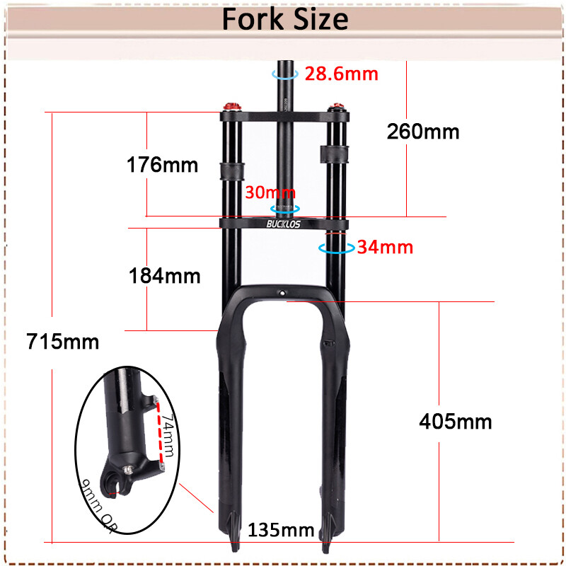 NEW 2023 26″ Downhill Air Fork 180mm Travel Beach Electric MTB Bike 4.0 Fat Tire