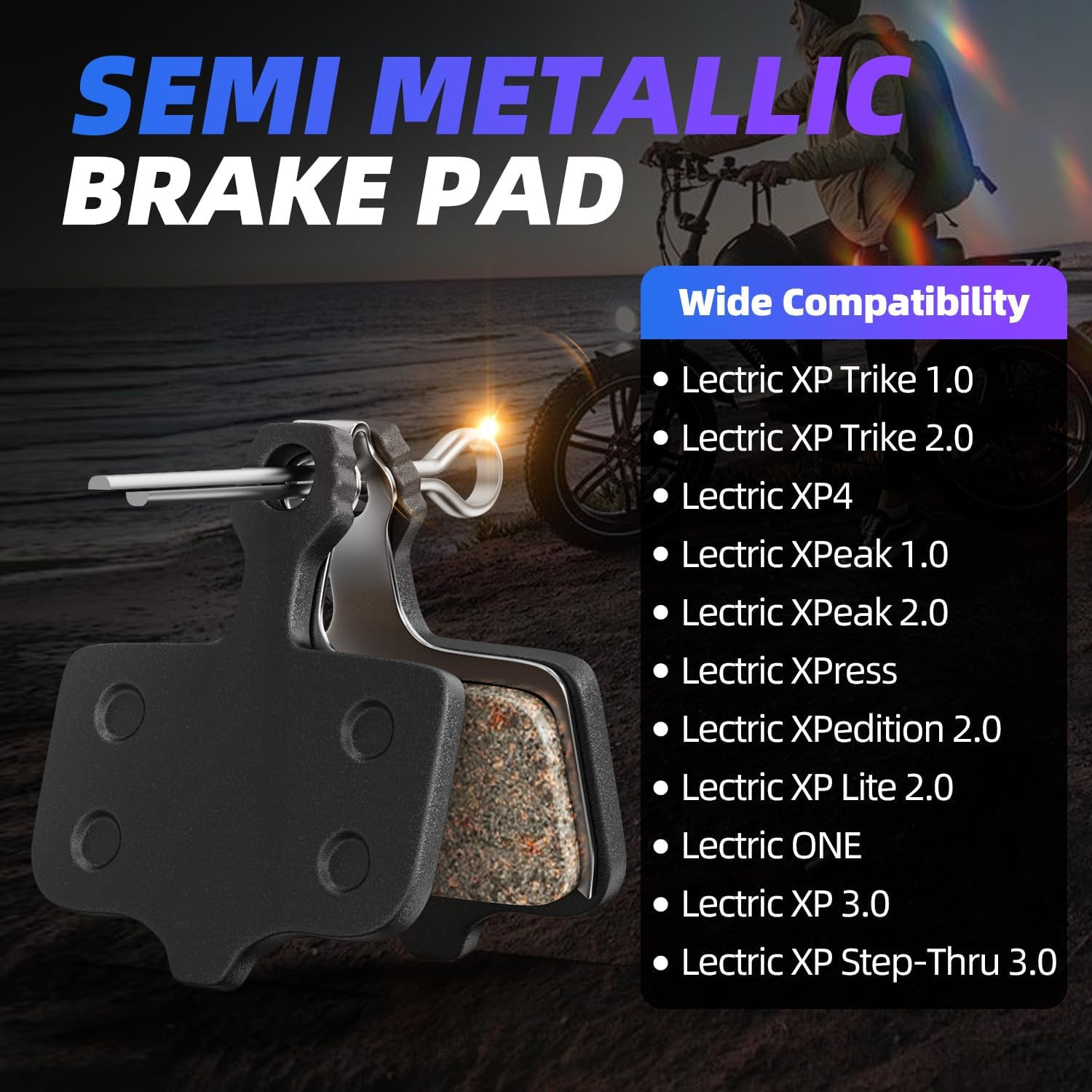 2PCS ‌Lectric XP Brake Pads – Front & Rear Disc Brake Pads for XP Trike/Xpeak/Xp