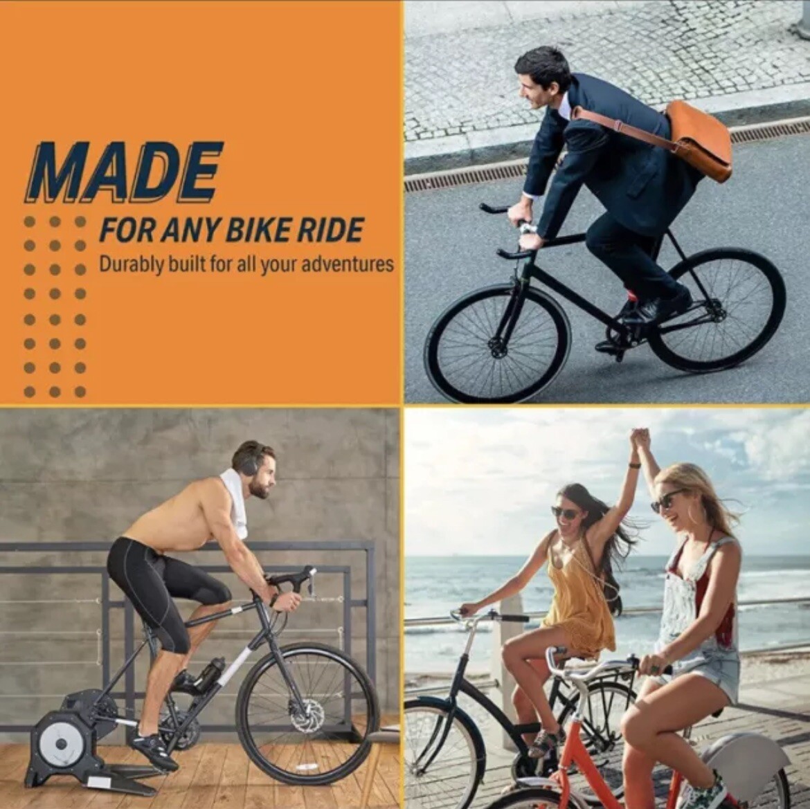 Bikeroo Oversized Bike Seat – Men’s or Women’s Indoor/Outdoor Universal Mounting