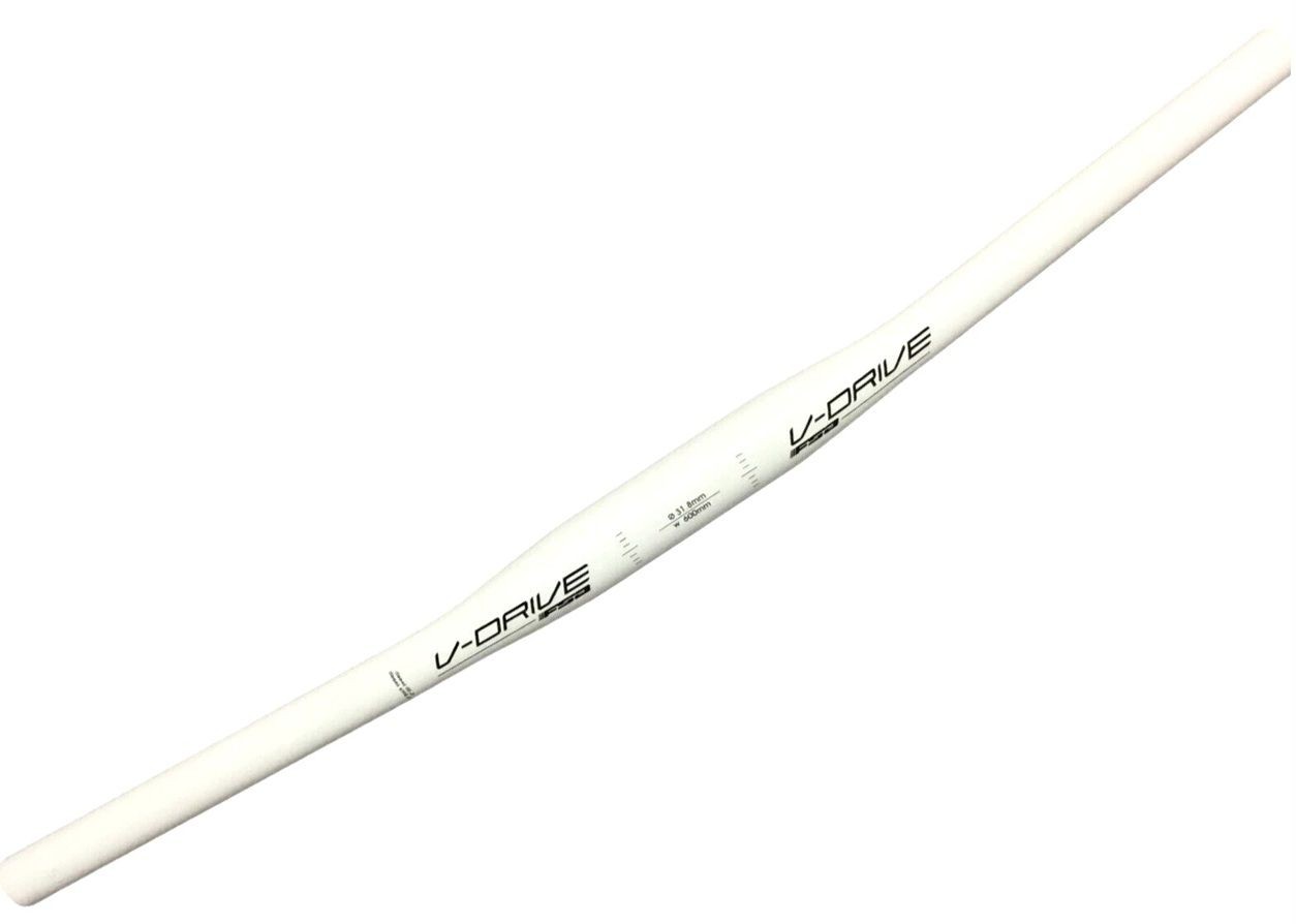 FSA V-Drive MTB Flat Handlebar 31.8mm 600mm 0mm Rise Alloy White