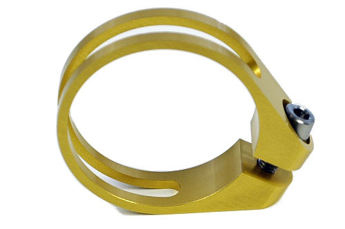 OMNI Racer WORLD’s LIGHTEST Alloy Seatpost Clamp 9 grams: 34.9-35mm GOLD